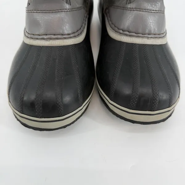 Sorel Waterproof Duck Boots Womens 7 Gray Faux‎ Fur Winter Snow - Image 3