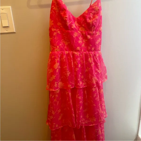 Amanda Uprichard Thaddea Maxi Dress ‎ Pink Floral Women's Dress - Image 5
