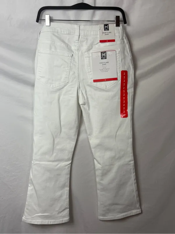 NWT Member’s Mark White High Rise Crop Flare Jeans - Image 4