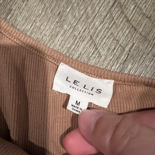 Le lis tan Ribbed one shoulder stretchy bodysuit‎ - Image 9