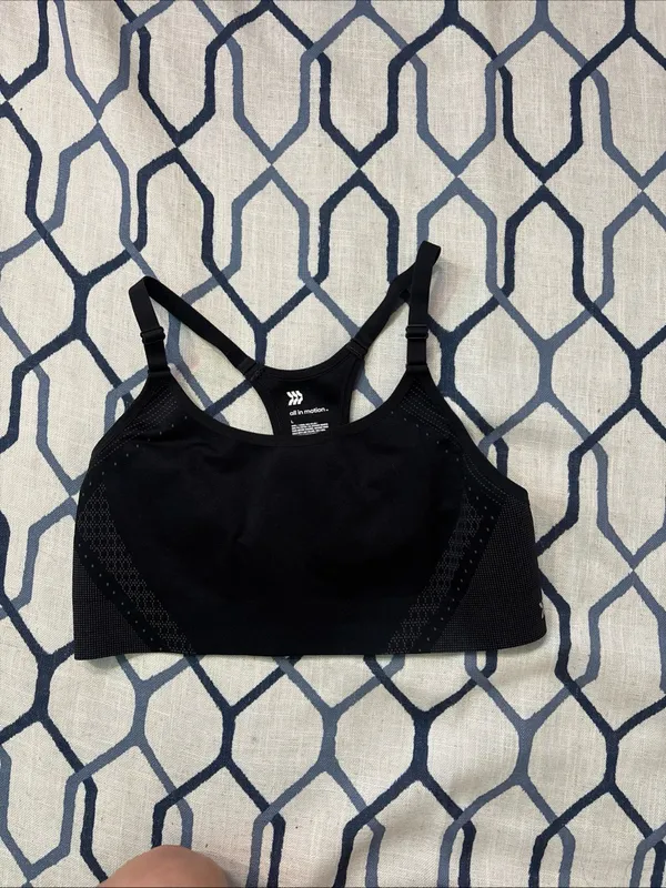 Women's High Support Bonded Bra - All in Motion Black Large NWOT - Image 4
