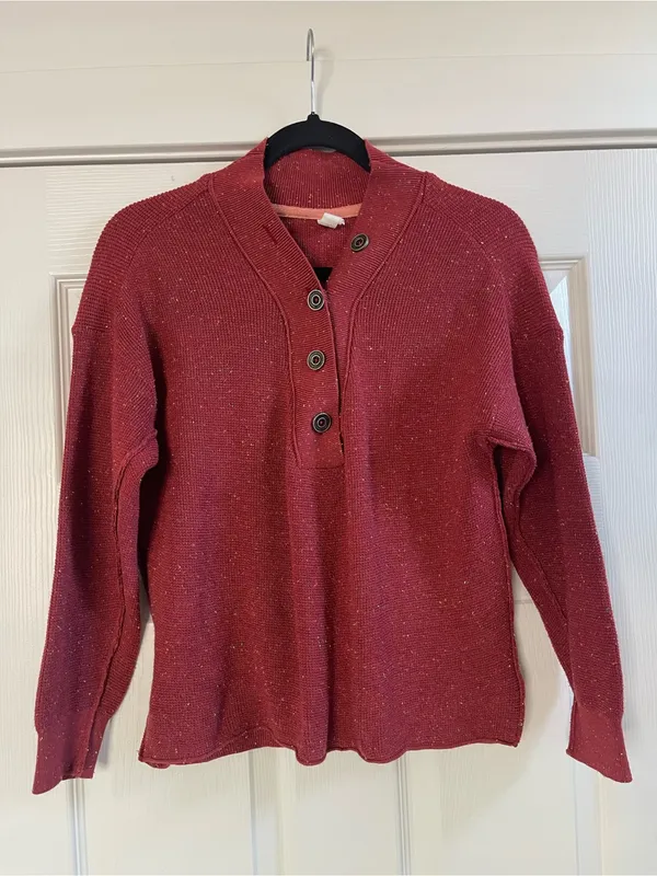 Women’s Daily Practice by Anthropologie Speckled Knit Lounge Set Burgundy Size S - Image 2