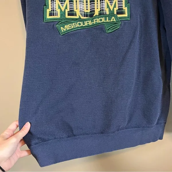 ✨‎ Vintage Jansport University of Missouri Rolla Mom Blue Sweatshirt Large - Image 6