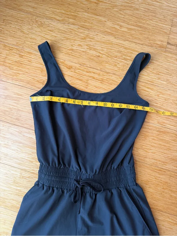 Abercrombie & Fitch Black Active Romper XS Tall Drawstring Athletic Playsuit - Image 6