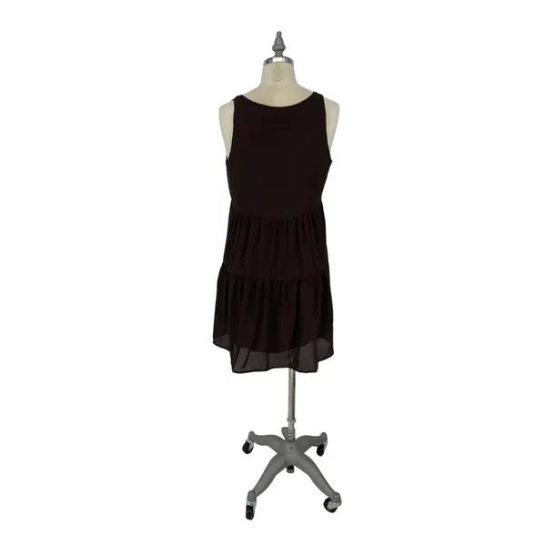 Tree Eighty Two Tiered Babydoll‎ Dress Boho Womens Black XS $88 - Image 3