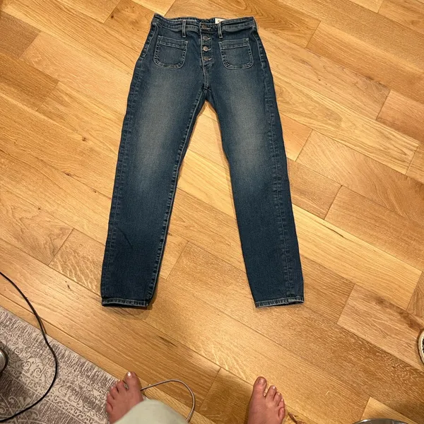 AG × Vintage Stevie Anthropologie‎ Ankle Button Up Jeans Size 28 - Image 7