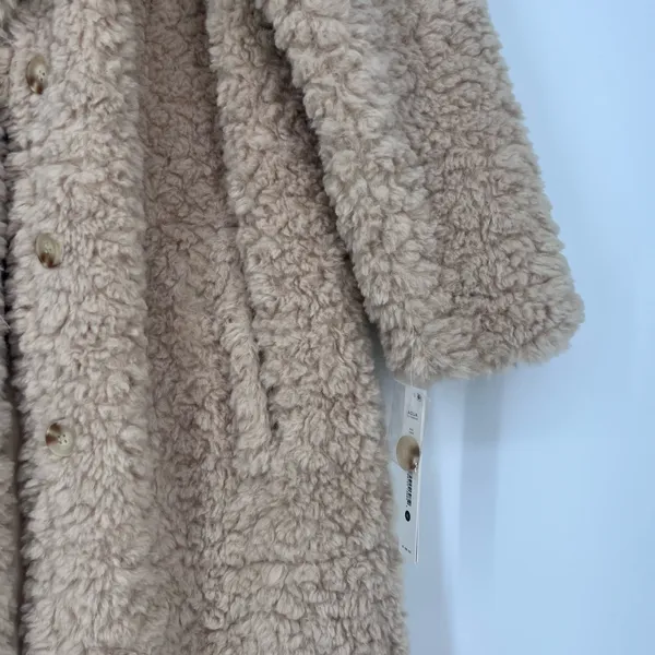 Aqua Faux Fur Coat- No belt- Size XL - Image 5