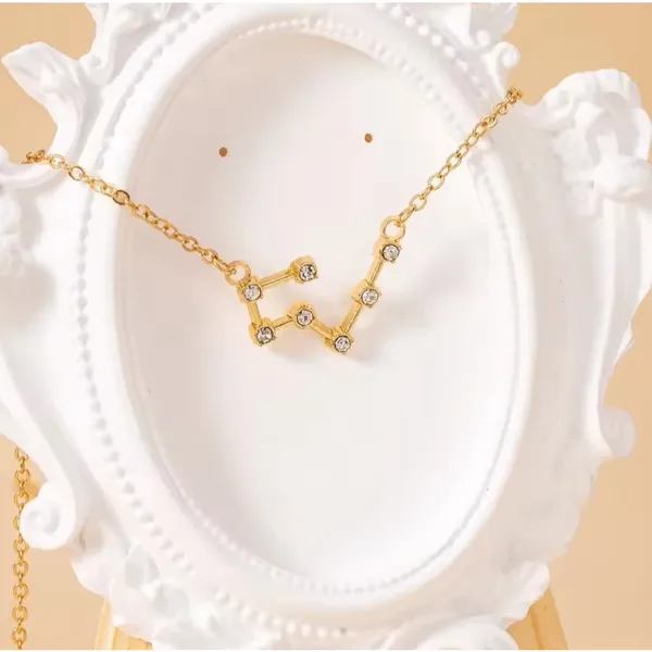 NEW Taurus 18k Gold‎ Constellation Zodiac Star ⭐️ Necklace Birthday Astrology - Image 5