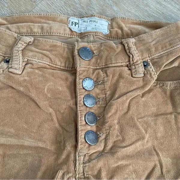 Free People Button Fly Corduroy Pants - Image 3
