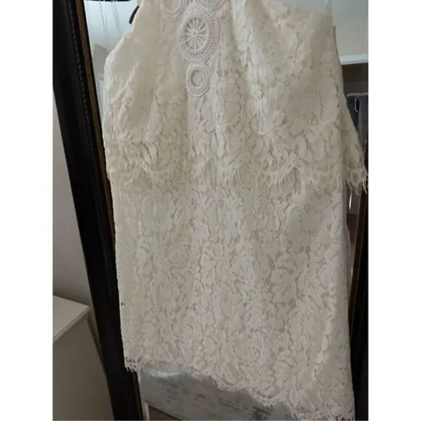 DO+BE White Lace Halter Dress Small NWT Boho Bridal Shower Rehearsal Dinner - Image 6