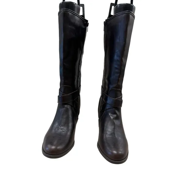 Rialto Womens Brown Leather Knee-High Boots Size 10M SKU 6965 - Image 7