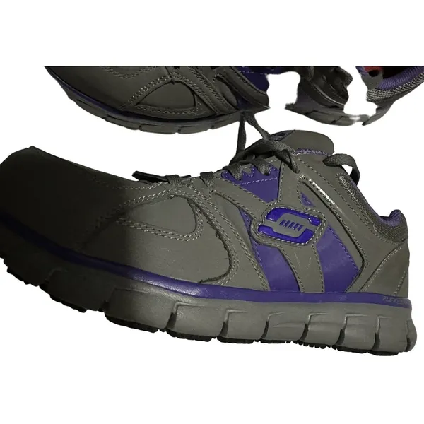Skechers Women's Work Synergy Sandlot (761) Gray/Purple Size 8‎ 1/2 - Image 6