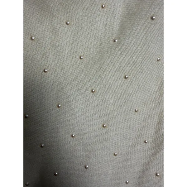 In Cashmere Merino Wool Cashmere Cream Pearl Poncho Shawl Topper One Size - Image 4