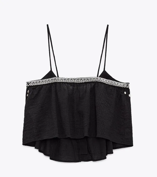 ZARA Beaded Top - Image 2