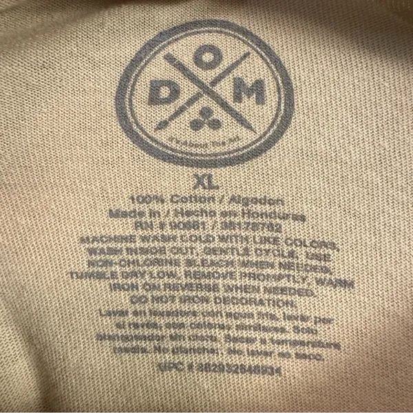 DOM Happiness is a state of mind retro hippie mushroom print tee size XL - Image 3