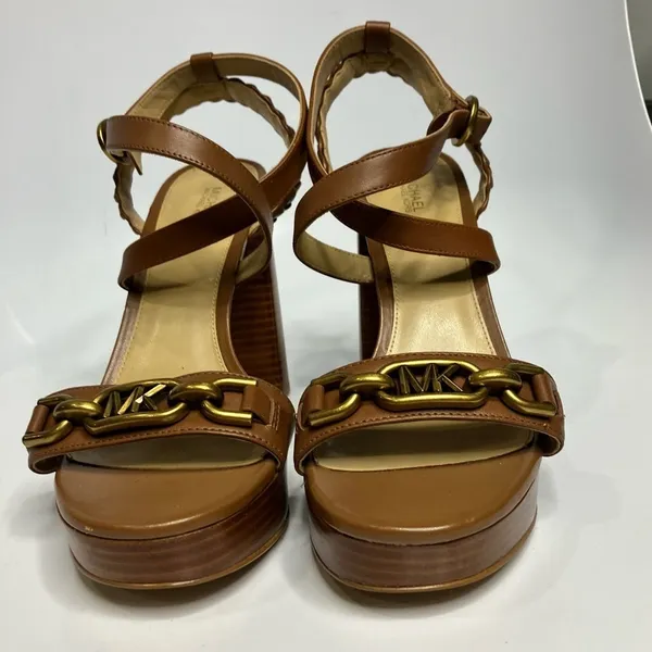 Michael‎ Kors Kailey embellished platform Sandals brown size 9.5 - Image 3
