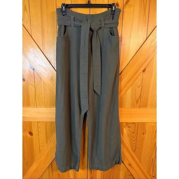 White House Black Market Black Wide Leg Side Slit Hem Dress Pants Size 2 (6734) - Image 8