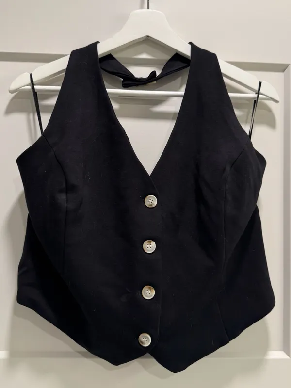 Milk & Honey Halter V-Neck Suit Vest - Image 3