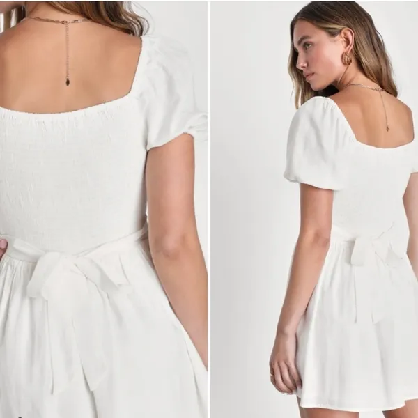 LULU's Bachelorette Engagement Bridal Shower Honeymoon Casual Brunch Mini Dress - Image 4
