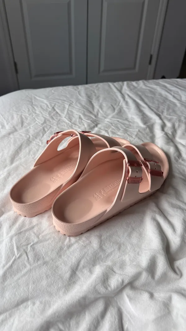 Birkenstock Pink Arizona Big Buckle Sandals - Image 5