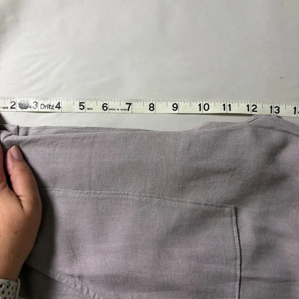 Abercrombie & Fitch Linen Blend Wide Leg Pants Taupe Mauve XS High Rise Trousers - Image 10