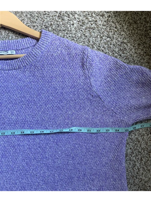 Pink Clover Lavender Crewneck Sweater Comfy Soft Purple 2X - Image 5