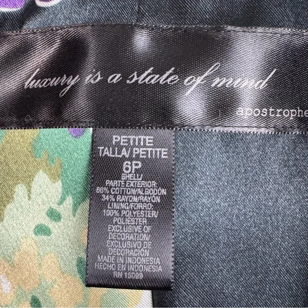 Apostrophe Women's Purple Velvet Blazer Black‎ Lace Sz 6P color purple NWT - Image 14