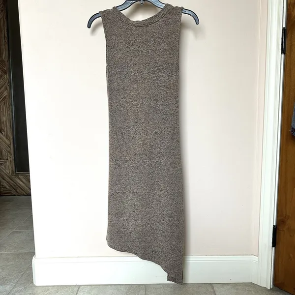 Altard State Dress Sm Asymmetrical Front Twist Pullover Heathered Tan Party Alt - Image 3