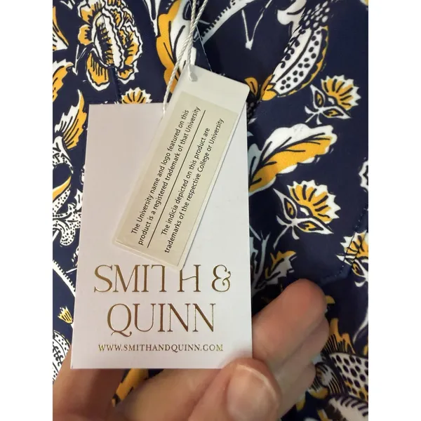 Smith & Quinn Women's Tory Dress Navy & Marigold Michigan Floral Dress Sz S NWT - Image 5