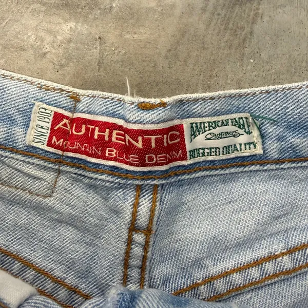 Vintage American Eagle High Waisted Denim Shorts Light Wash Cutoff 25 Waist - Image 2