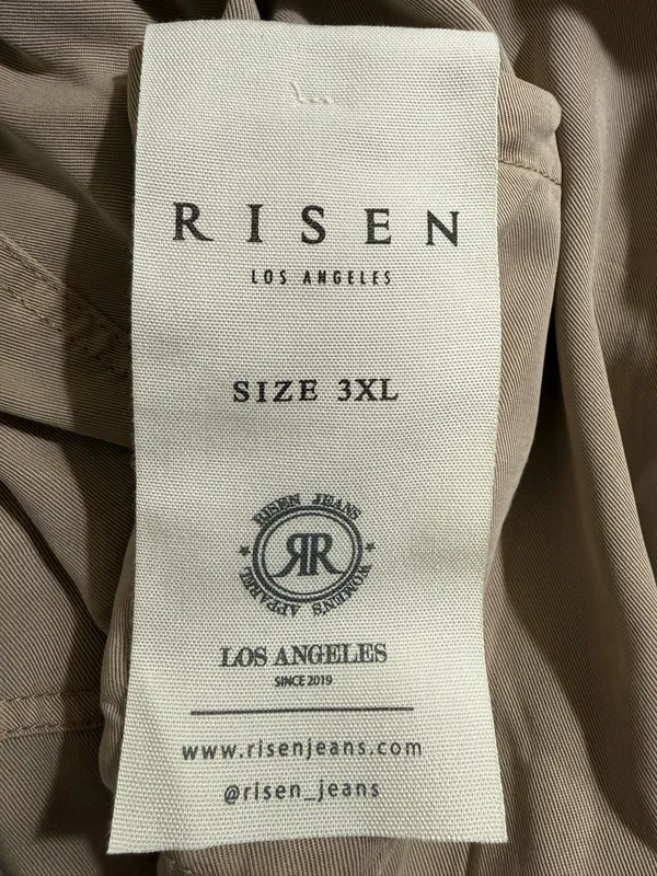 Risen Jeans Los Angeles The Carly Cargo Pants Taupe Wide Leg Size 3XL 90s Grunge - Image 9