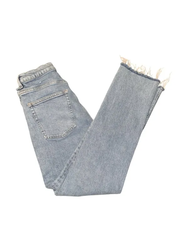 & Other Stories Blue Straight Leg High Rise Denim Jeans 28-actual 26” Raw Hem - Image 3