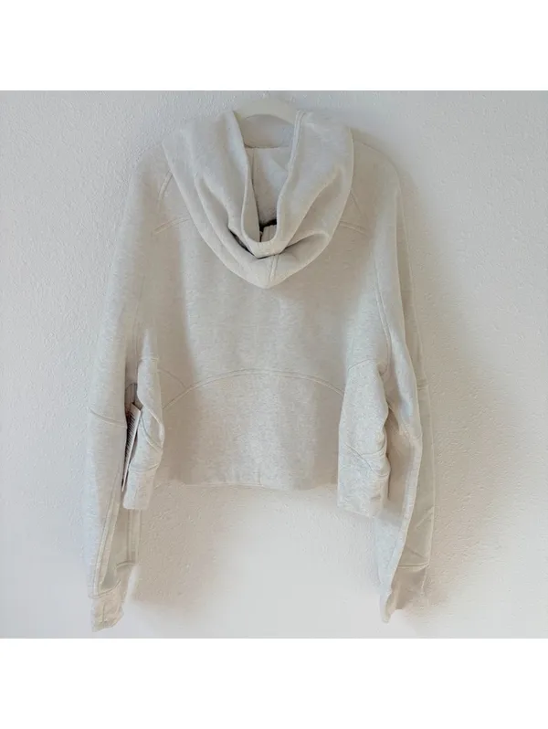 Lululemon Scuba Oversized Half Zip Hoodie Heathered Bone Gold Size XL / XXL New - Image 2