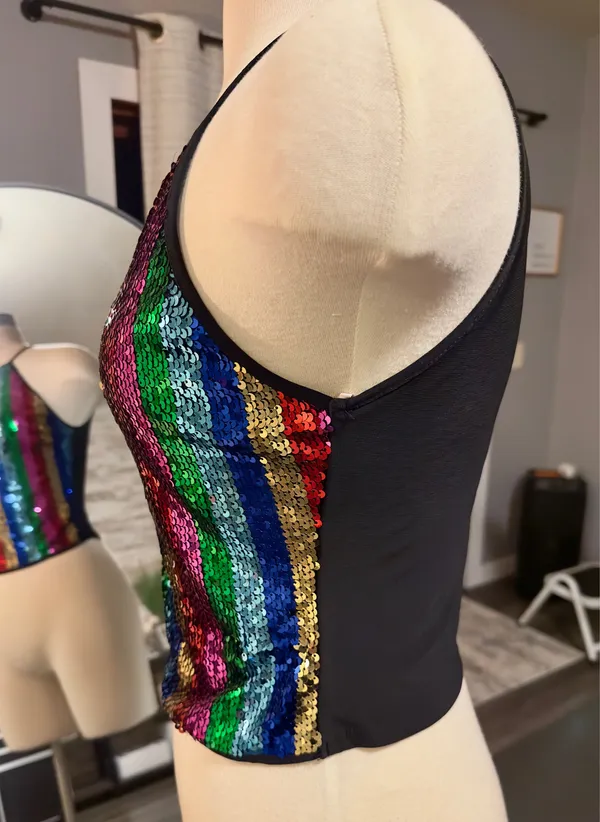 Miley + Molly Sequin Halter Top - Image 5