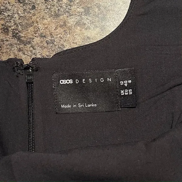 NWT ASOS Dress Little Black Minimalist Classic Cocktail Timeless Effortless 8 - Image 2
