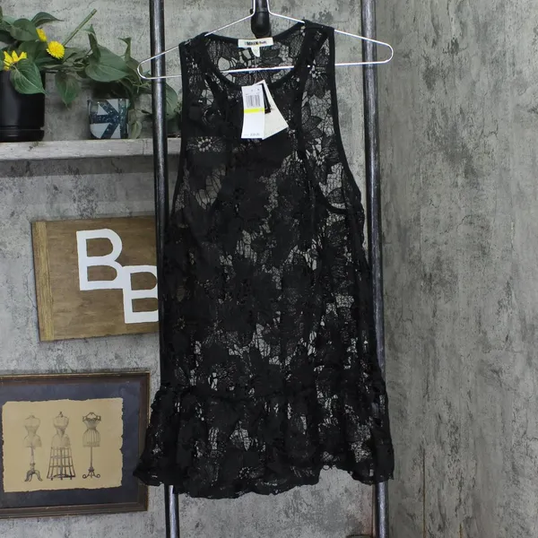 NWT Miken Juniors Crochet Cover Up Dress HO1474027-VAN Black M - Image 2