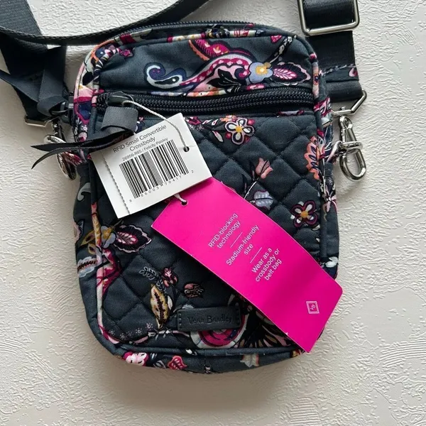 Vera Bradley RFID Small Convertible Crossbody Quilted Floral Bag NWT - Image 3