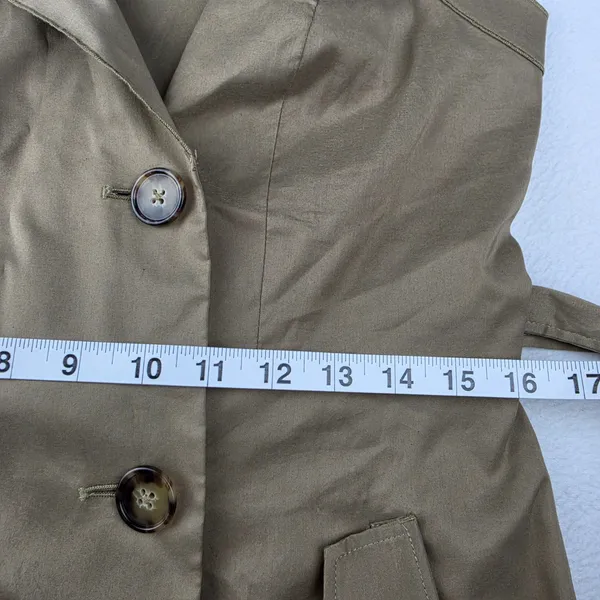 Ann Taylor NWT Khaki Trench Halter Dress Double Breasted Midi Tan Size 10 - Image 9