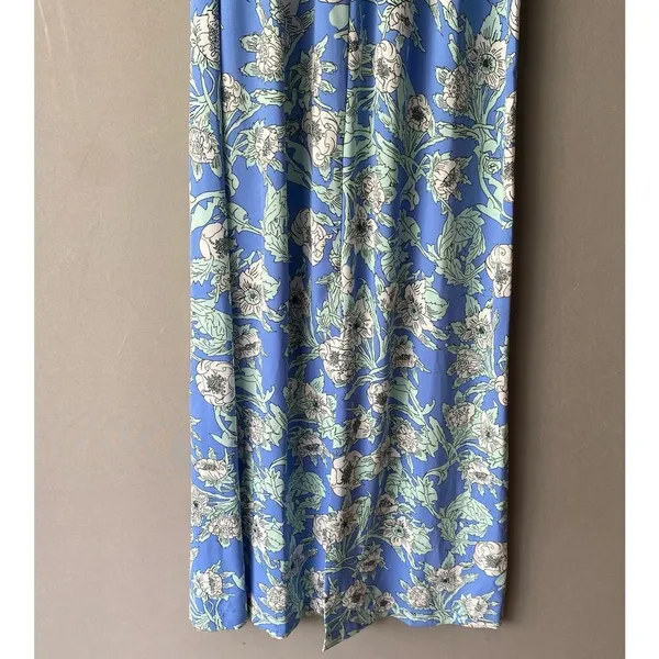 H&M sz‎ 2 blue green halter floral boho maxi sundress - Image 9