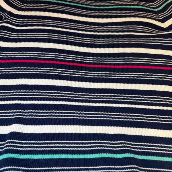 Liz Claiborne Womens Plus Size 1X Sweater Striped Knit Boat Neck Ribbed Nautical - Image 7
