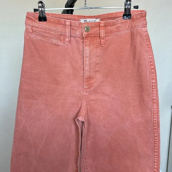 Madewell Slim Emmett Wide-Leg Crop Pants in Sweet Dahlia Size 25‎ - Image 10