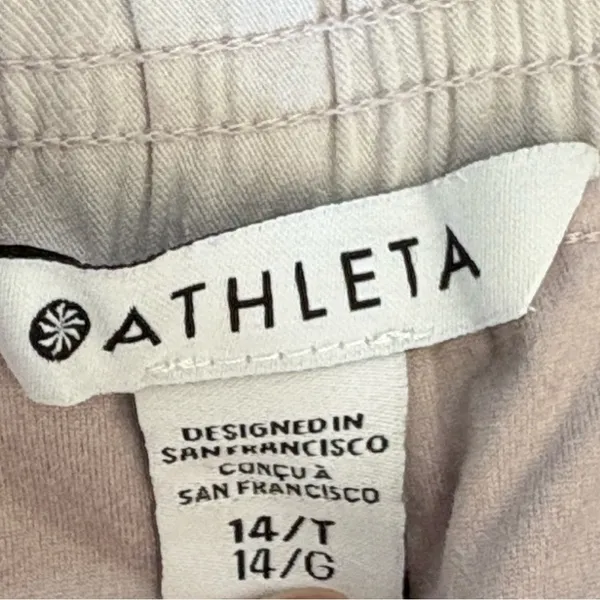EUC Athleta Brooklyn Lined Camo Jogger Pants Shasta Purple Size 14 Tall - Image 9