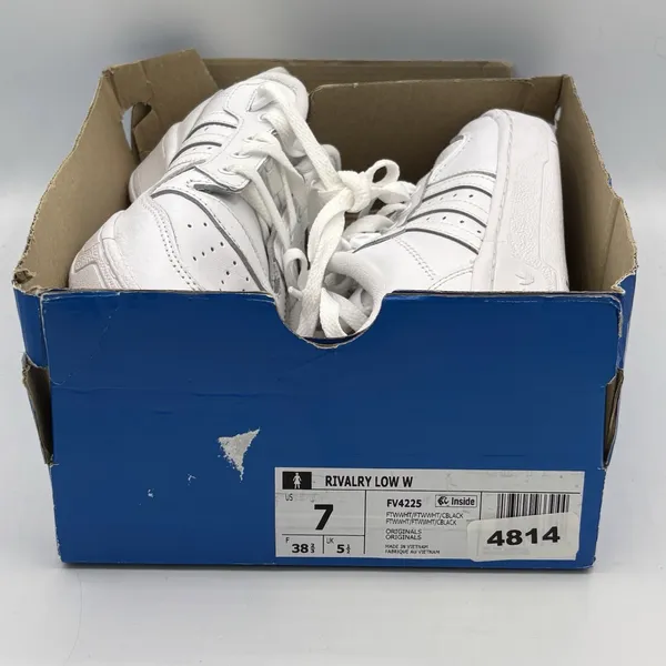 Adidas Rivalry Low W Triple White Athletic Sneakers FV4225 - Womens‎ Sz 7 - Image 9