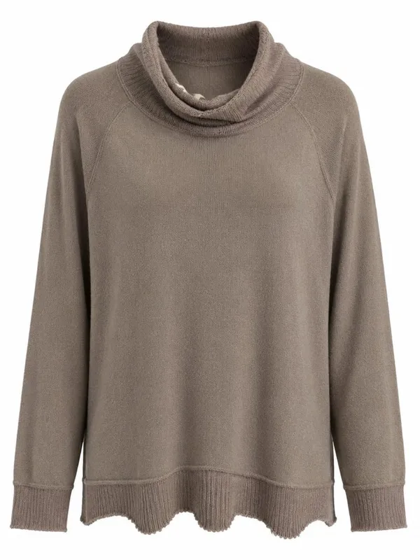 Alter’d State Taupe Cowl Neck Long Sleeve Sweater Top Women’s S - Image 2