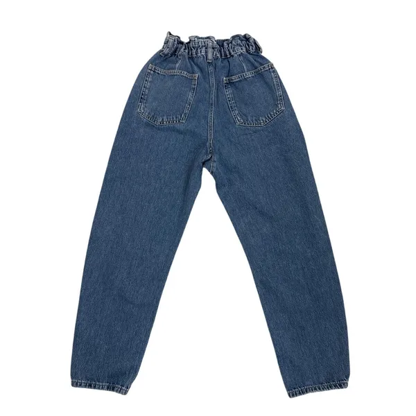ZARA Jeans Retro Paper Bag Timeless High Waist Denim Blue Jeans Size 0 - Image 4