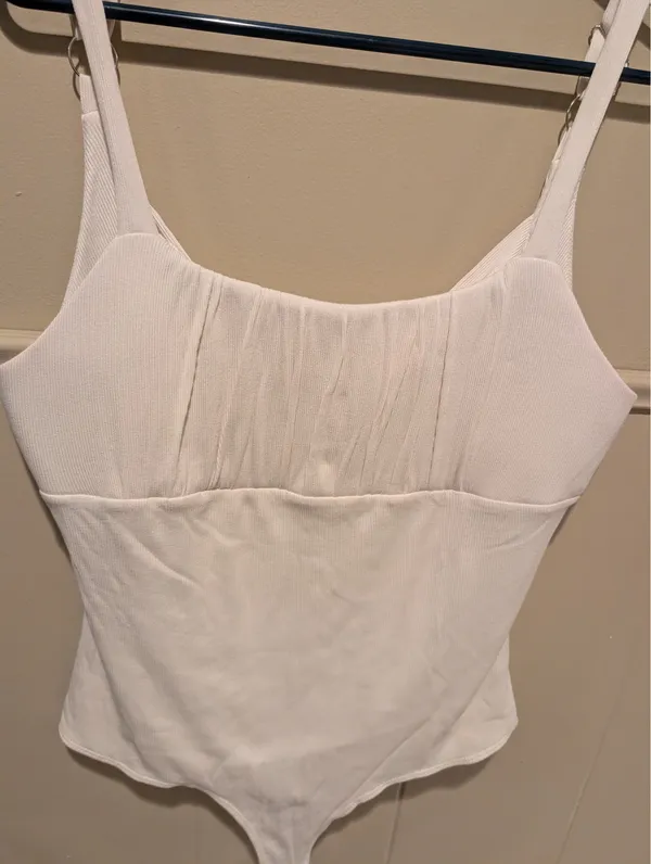 Frankly White Bodysuit Size 2X - Image 2