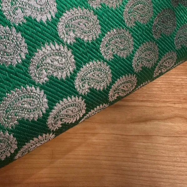 Evening Bag Beaded Sequin Clutch India Purse Green Gold Prom Formal - Image 5