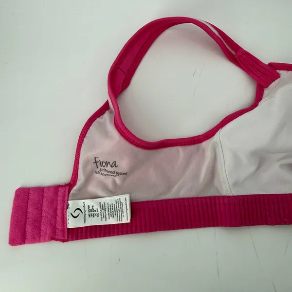 Moving Comfort Fiona Wireless Sports Bra Pink 34C Hook Loop 350003 - Image 3