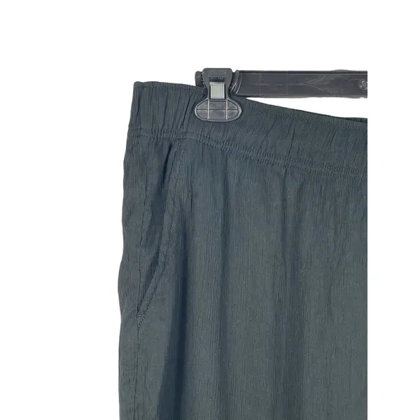 Gap Relaxed Fit Black Crinkle Pull On Elastic Waist Full Length Pants XL NWT - Image 3