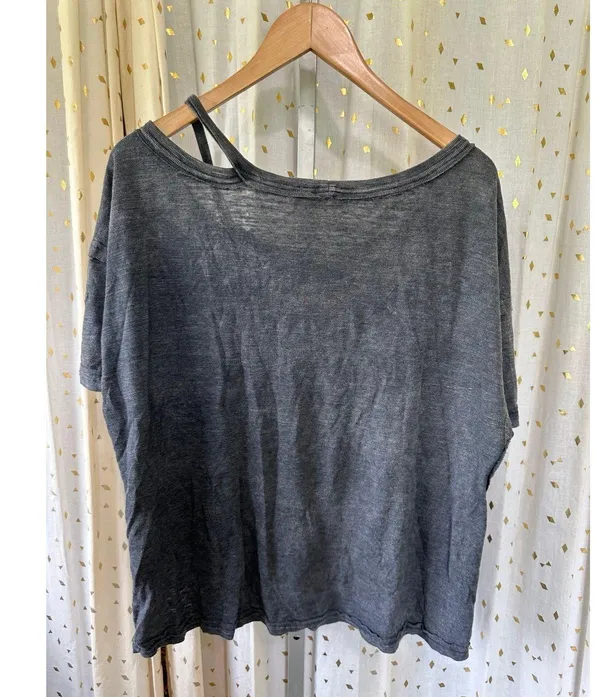 We The Free People Alex Cutout Drop Shoulders Slouchy Oversized Tee T-Shirt M - Image 6